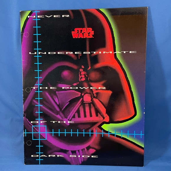 VTG 90s Star Wars 3-hole pocket folders - set of 3 - Darth Vader & Yoda - Picture 5 of 13